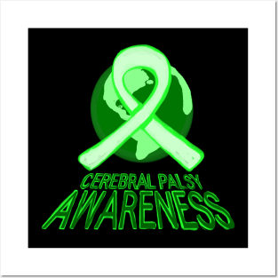 Green Painted World for Cerebral Palsy Posters and Art